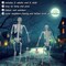 4 Pcs Giant Halloween Skeletons Life Size Decoration 6ft 5.4ft 1.3ft Poseable Skeleton Full Body Plastic Halloween Bones Haunted House Props Outdoor Yard Garden Creepy Halloween Decoration